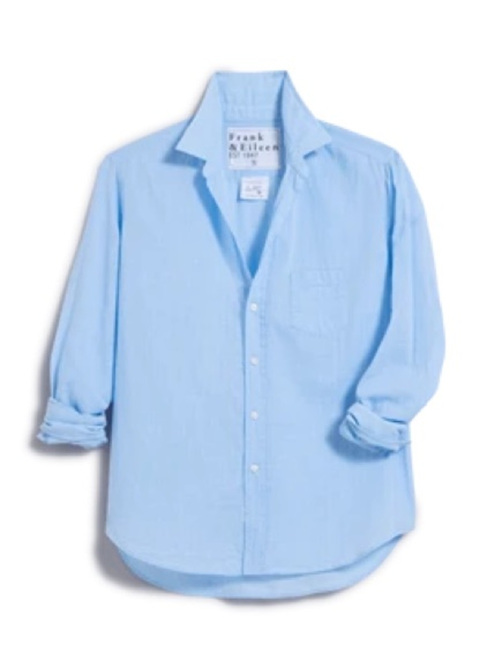 Frank & Eileen Pale Blue Textured Italian Cotton Shirt